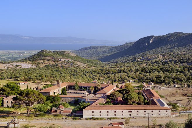 kerken en kloosters op lesbos, griekenland