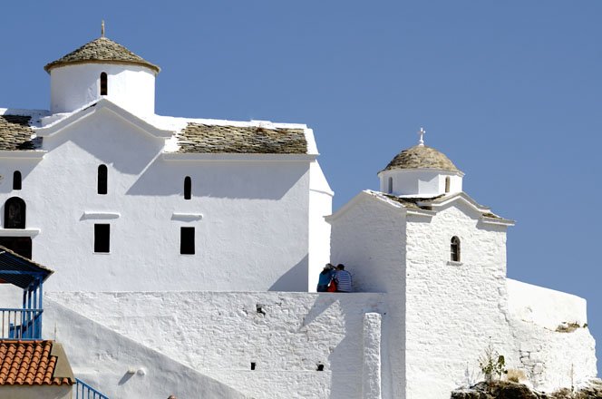 skopelos-stad, griekenland
