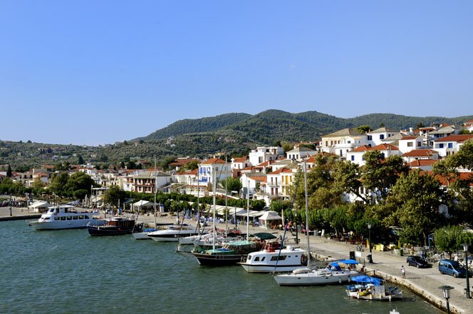 skopelos-stad, griekenland