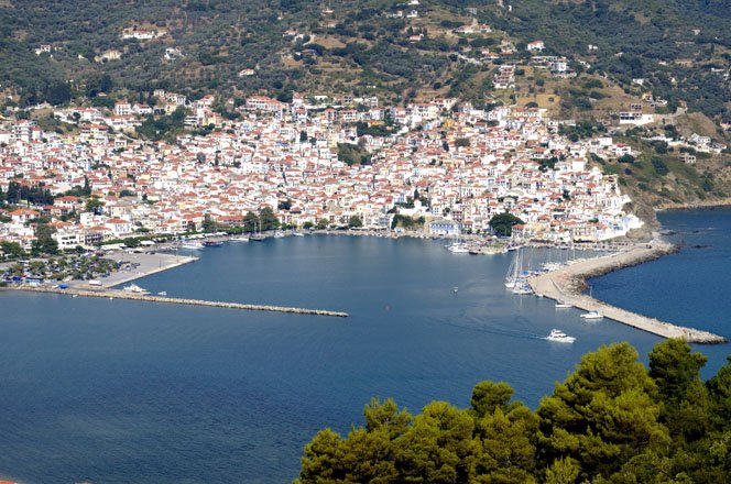 skopelos-stad, griekenland