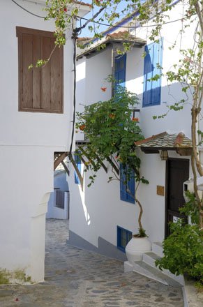 skopelos-stad, griekenland