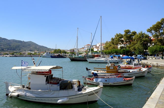 skopelos-stad, griekenland