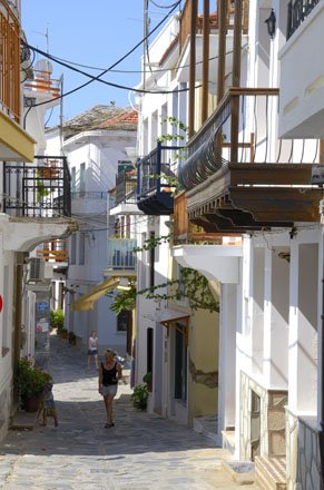 skopelos-stad, griekenland