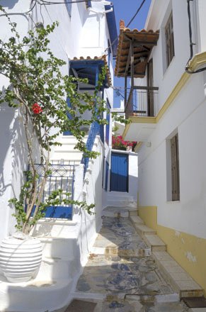 skopelos-stad, griekenland