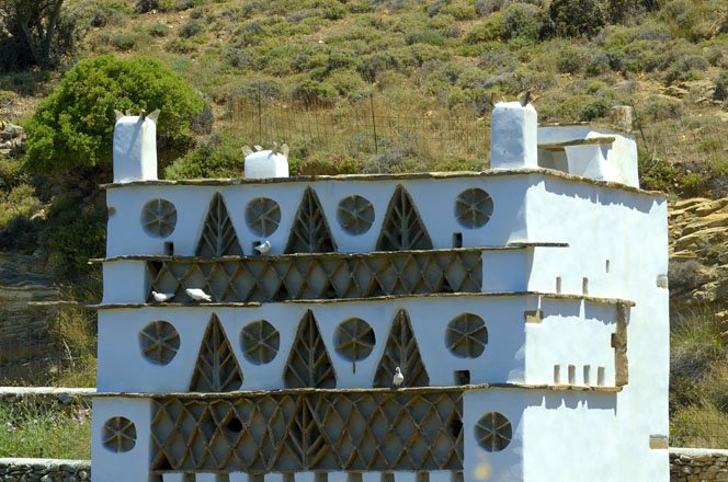duiventillen op tinos, griekenland