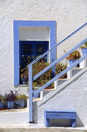 het klooster panagia kastriani op kea, griekenland