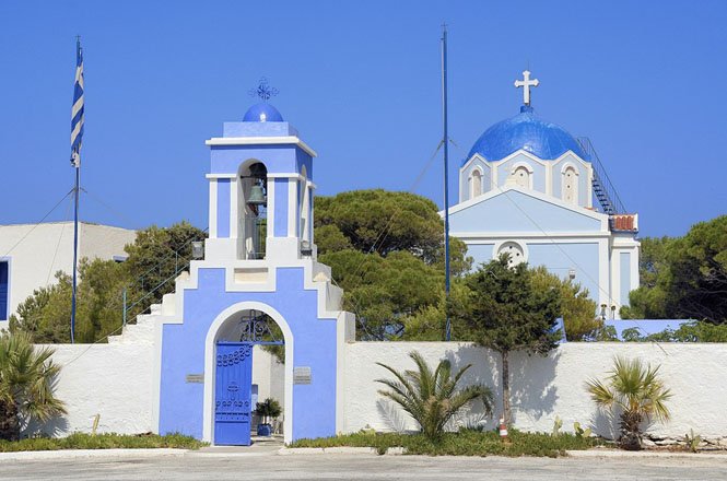 het klooster panagia kastriani op kea, griekenland