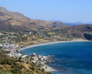 Het dorp Plakias op Zuid-Kreta