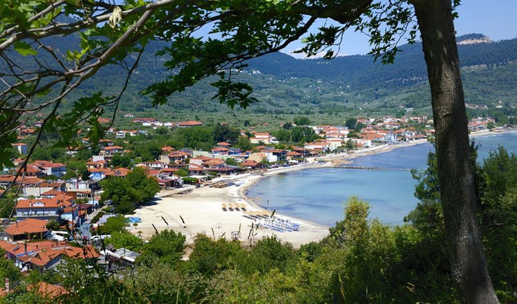 het dorp golden beach op thassos