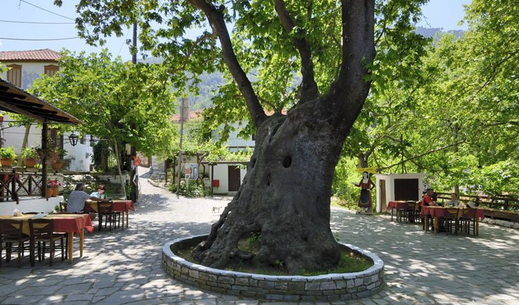 het dorp kazaviti op thassos 