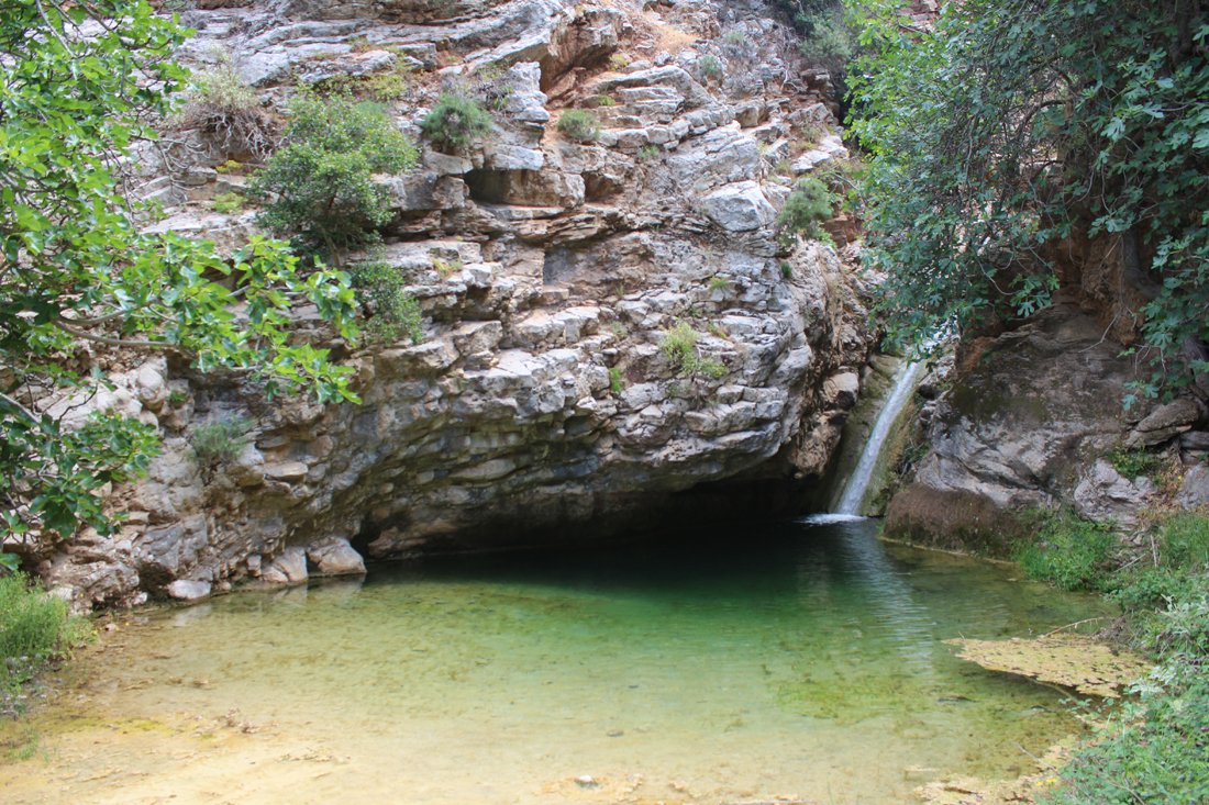 Milopotamos watervallen