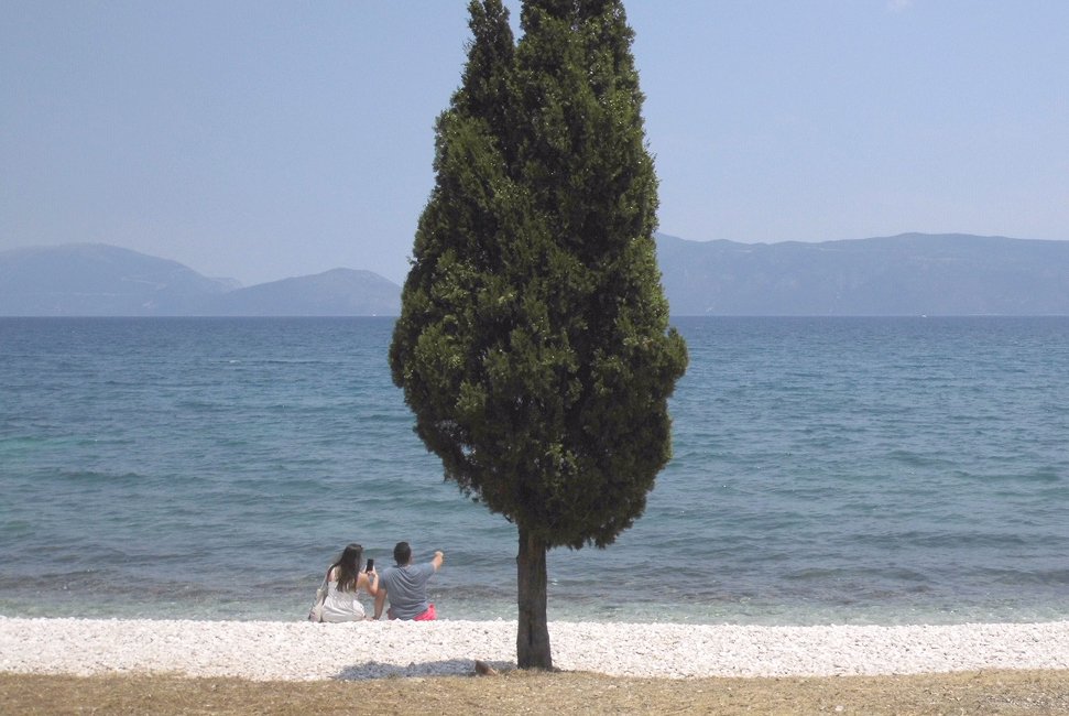 het dorp karavomilos op kefalonia 