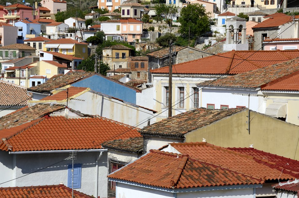 Samos-stad op Samos, Griekenland