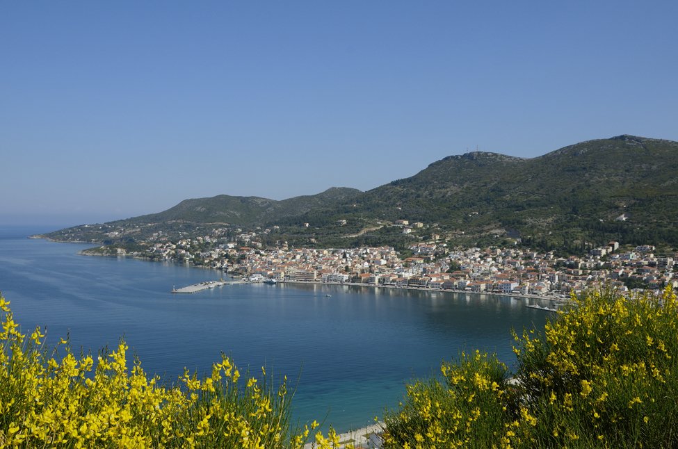 Samos-stad op Samos, Griekenland