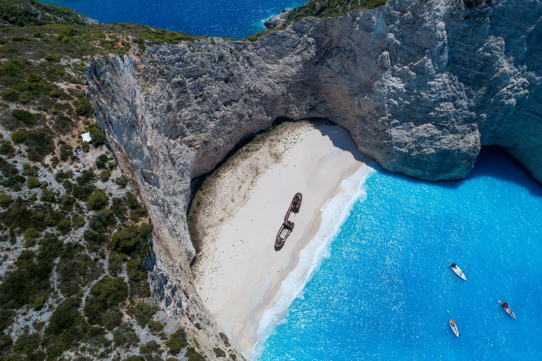 Shipwreck uitzicht in Zakynthos