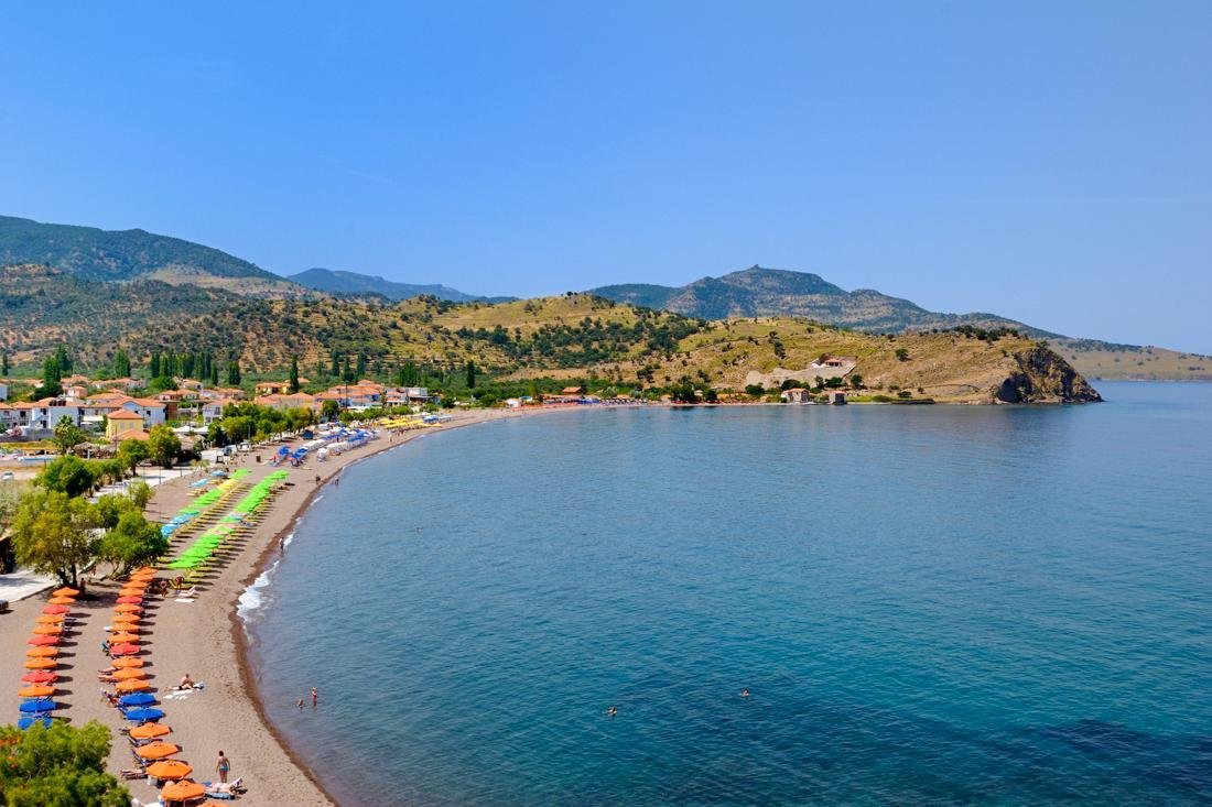 Stranden Lesbos Griekenland Stranden Lesbos Griekenland